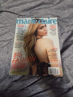 Marie Claire Big Fashion Issue Coffee Table Book - White & Blue Cover March 2011